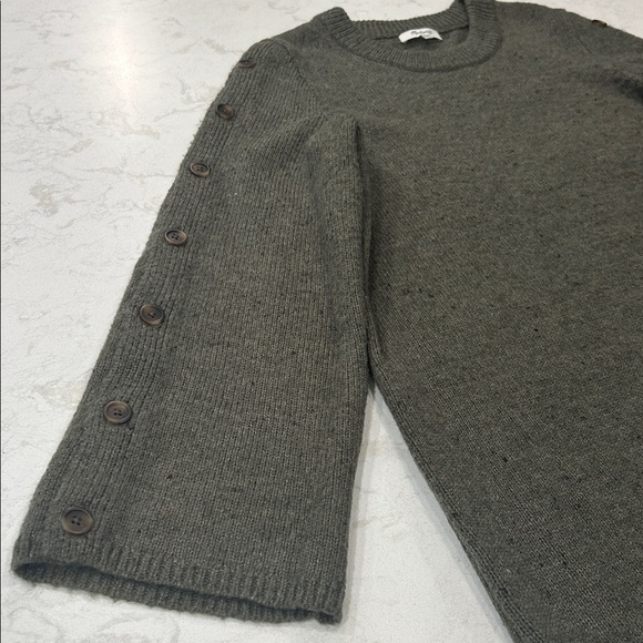 Madewell | Donegal Button Sleeve Wool Blend Sweater Dress Size Large - Picture 8 of 16